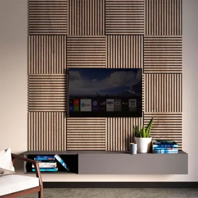 Панель стеновая МДФ на войлочной основе Stella Comfort Standart Дуб Сонома 600х600х9
