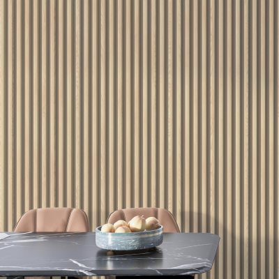 Рейка интерьерная МДФ Stella Модель 12 Light Дуб Снежный 2800х27х12