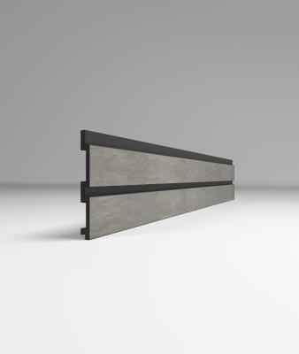 Реечная ПВХ панель ХXL Лофт светло-серый 438 2950х122х12 мм