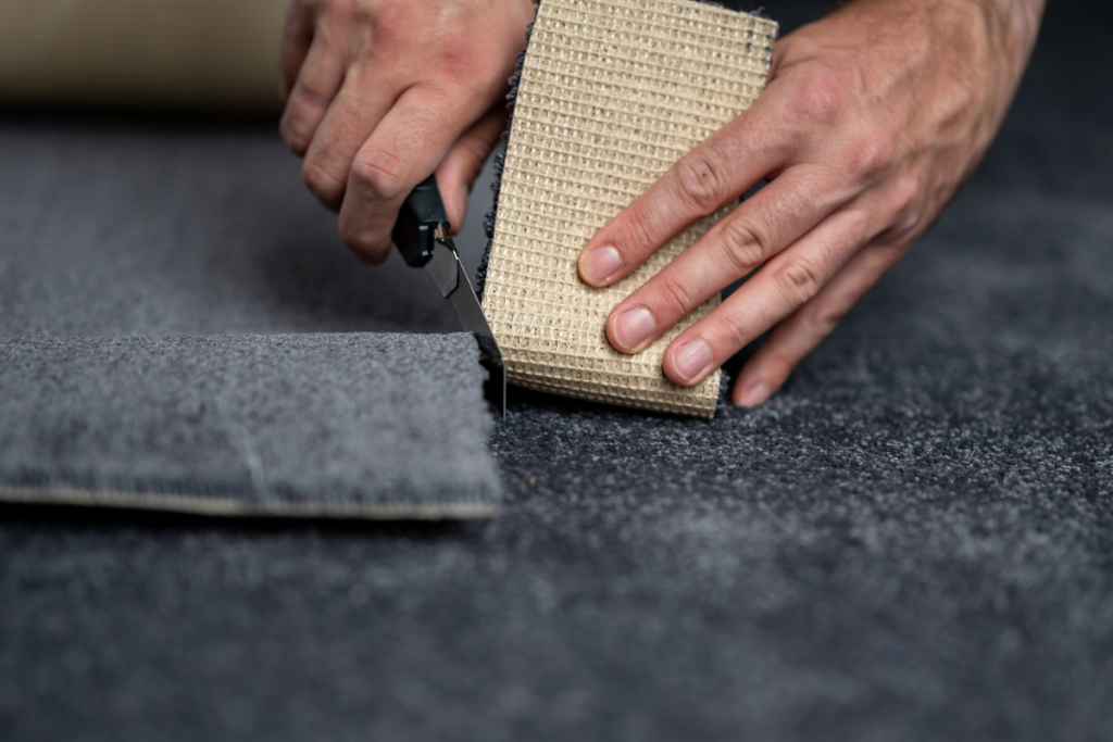 Укладка ковролина — аккуратная подрезка