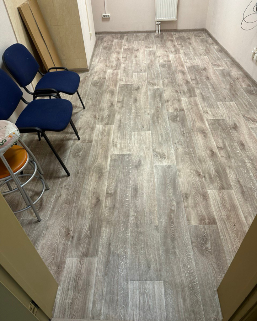 Укладка линолеума — пример 4