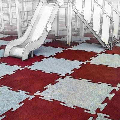 Резиновая плитка PAVINETTI 1080х1080 мм S-пазл 16 мм