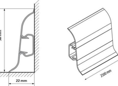 Плинтус Winart 5,8x2,2x250