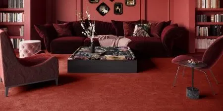 Ковролин AW Silk, красный, 5 м